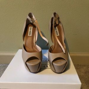Platform open toe heels